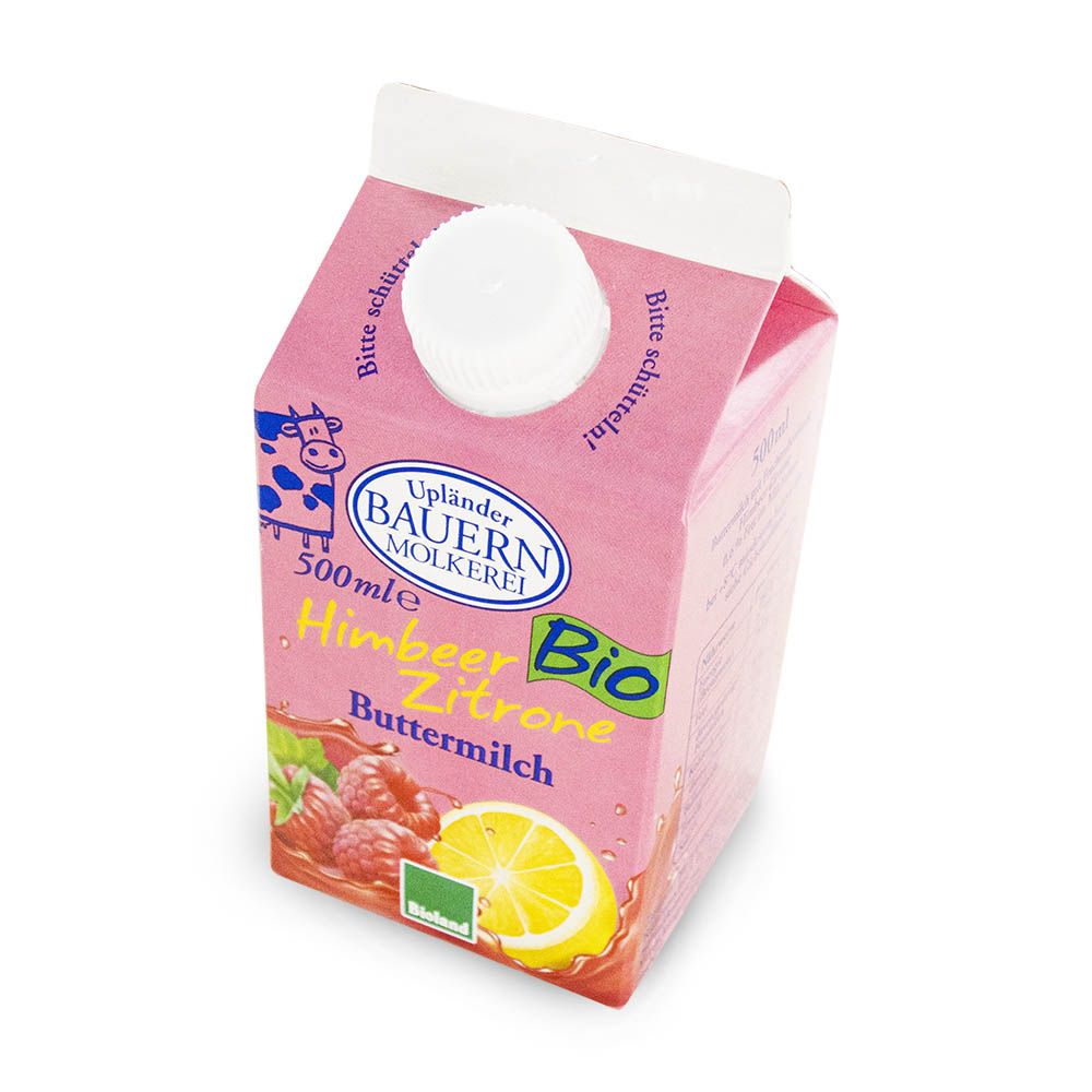 Bio-Fruchtbuttermilch Himbeer-Lemon