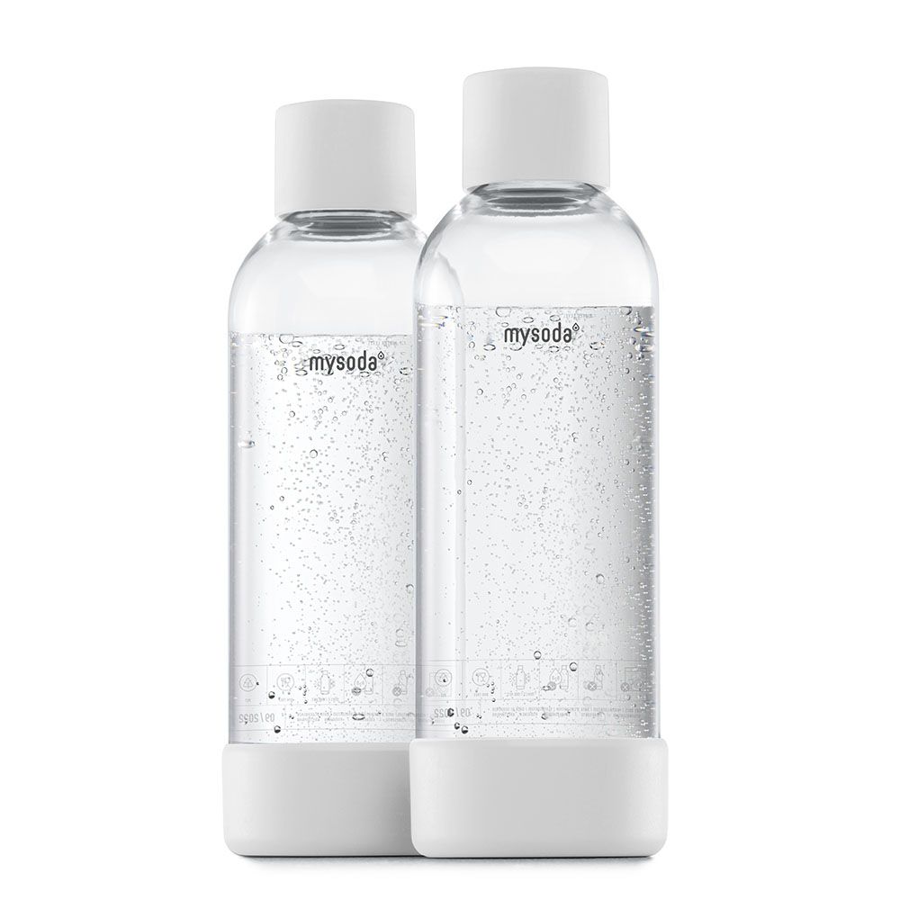 Wasserflasche Doppelpack 1,0 l weiß