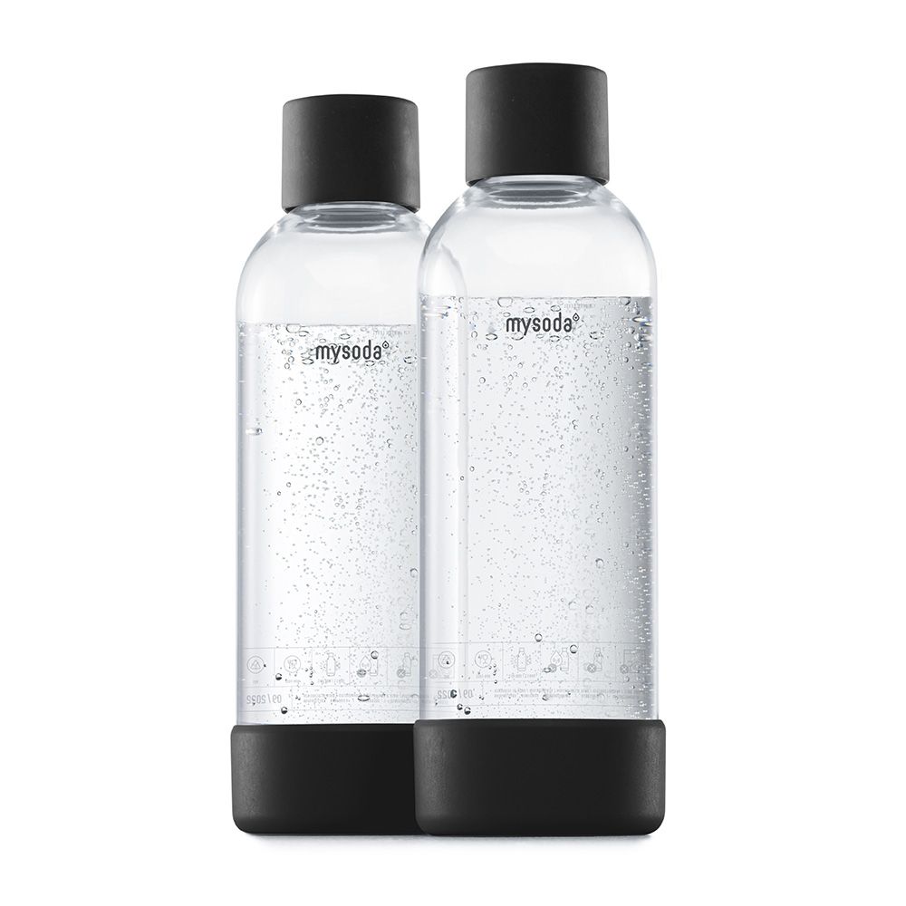 Wasserflasche Doppelpack 1,0 l schwarz-zoom-mobil