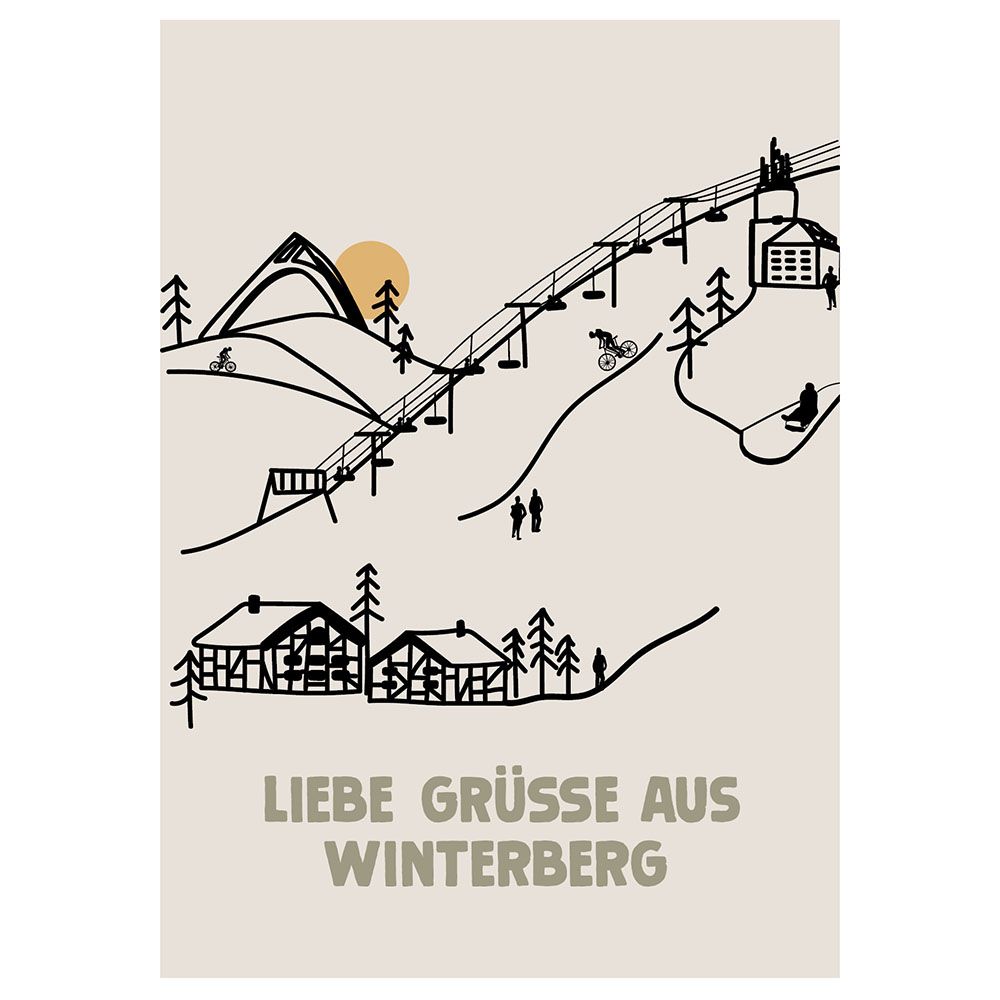 Grußkarte – Liebe Grüße aus Winterberg-zoom-mobil