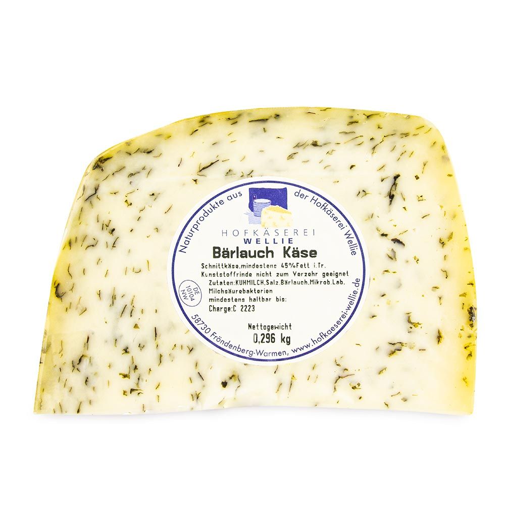 Bärlauch Käse am Stück von der Hofkäserei Wellie