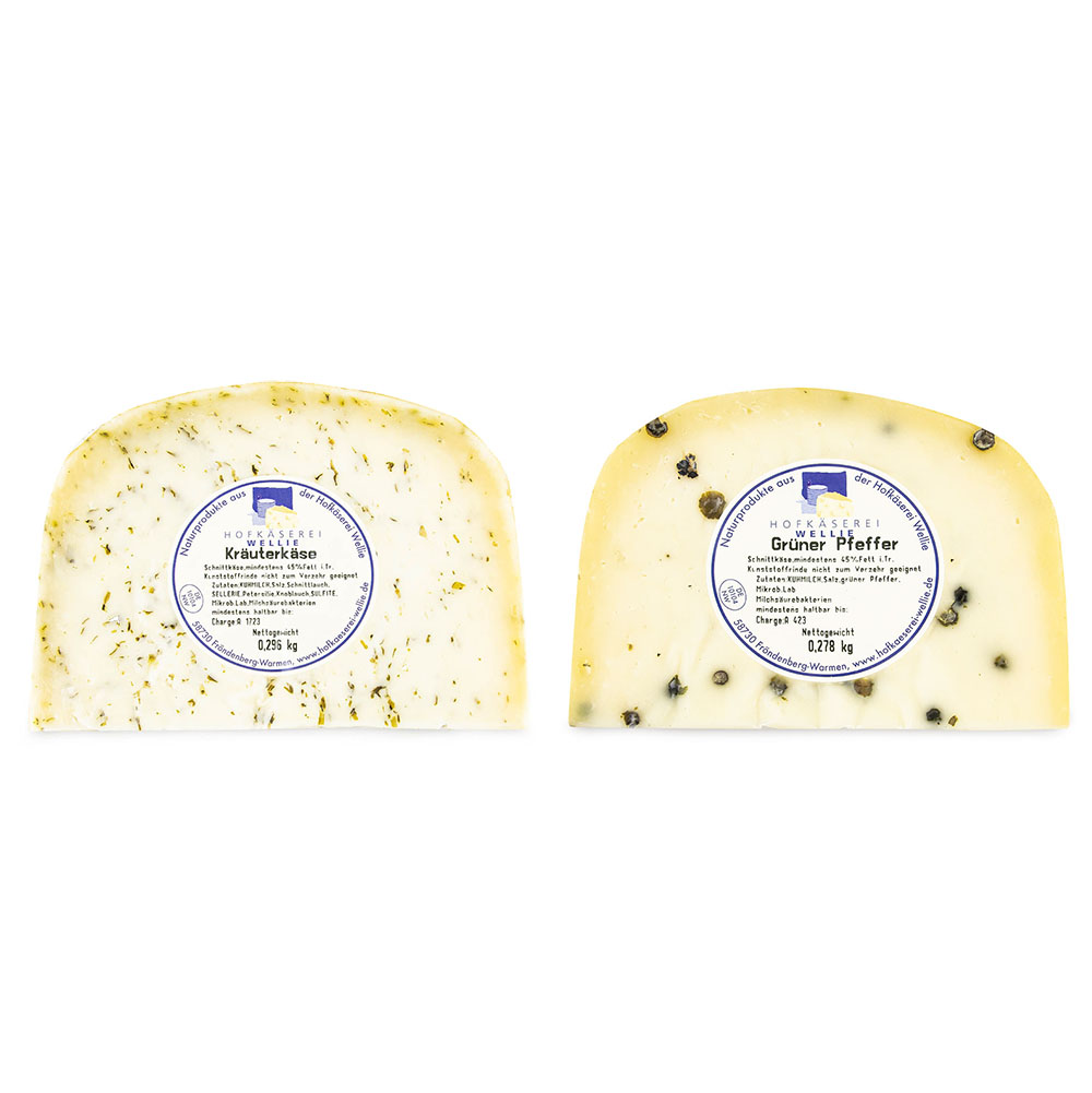 Käse-Duo von der Hofkäserei Wellie mit Logo-zoom