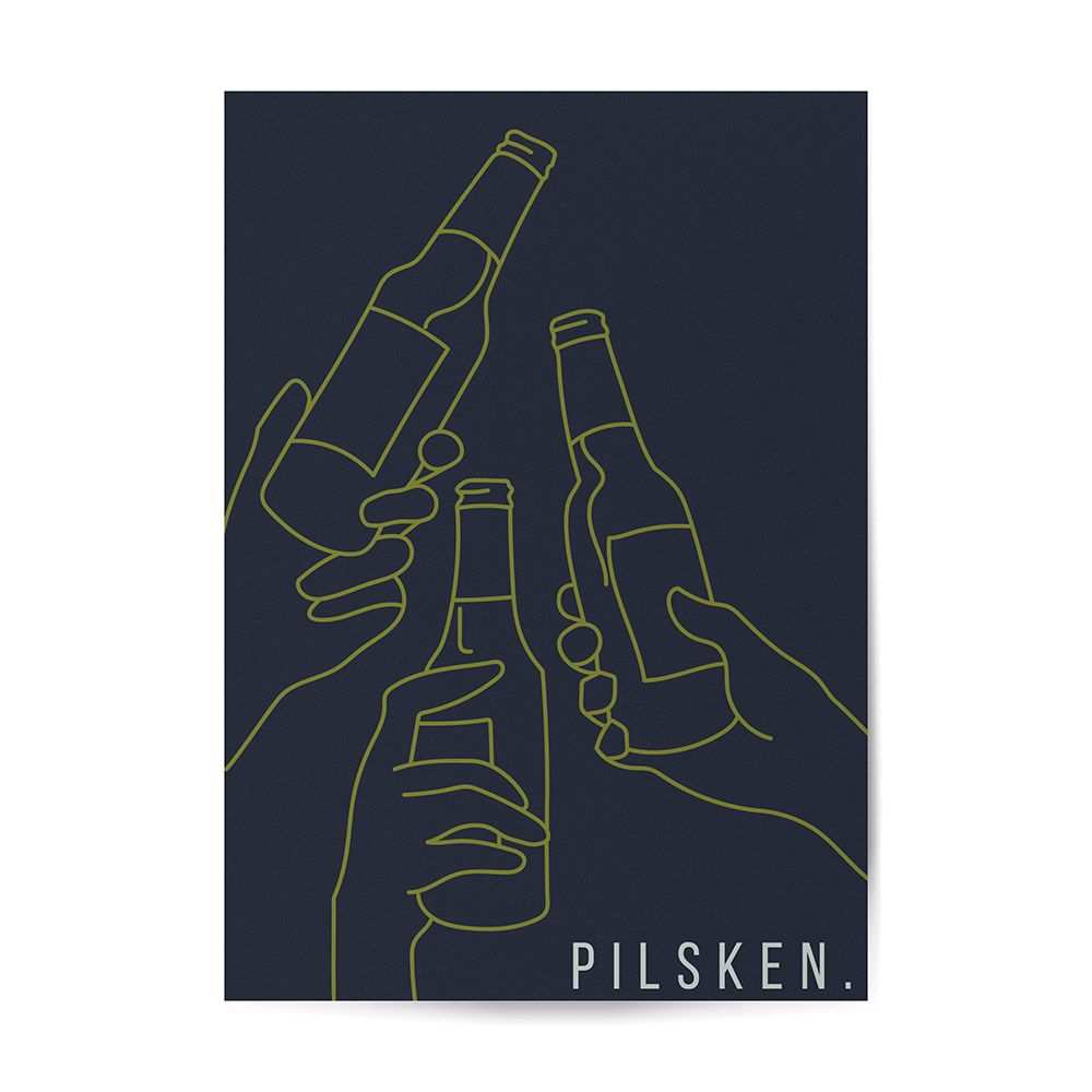 Poster "Pilsken" im Hochformat von Hofladen Sauerland