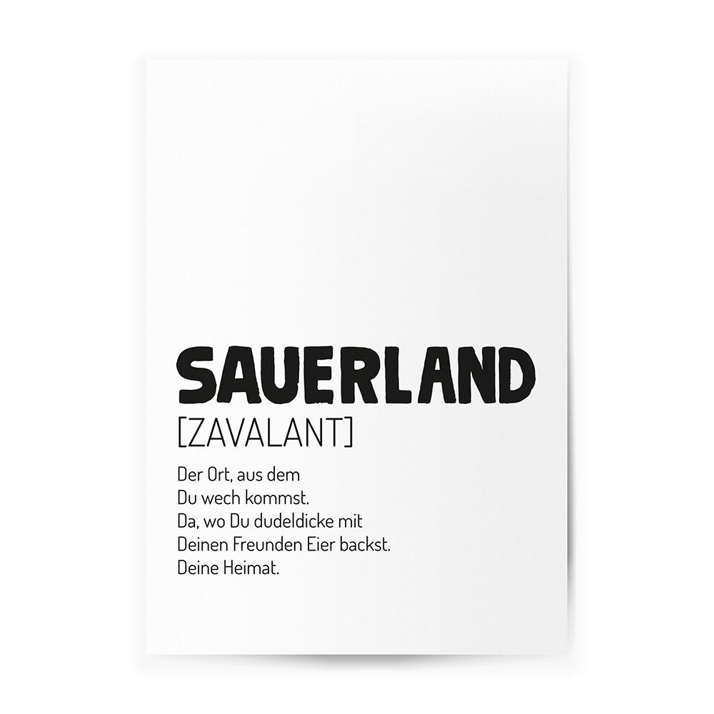 Poster hoch "Sauerland" von Hofladen Sauerland