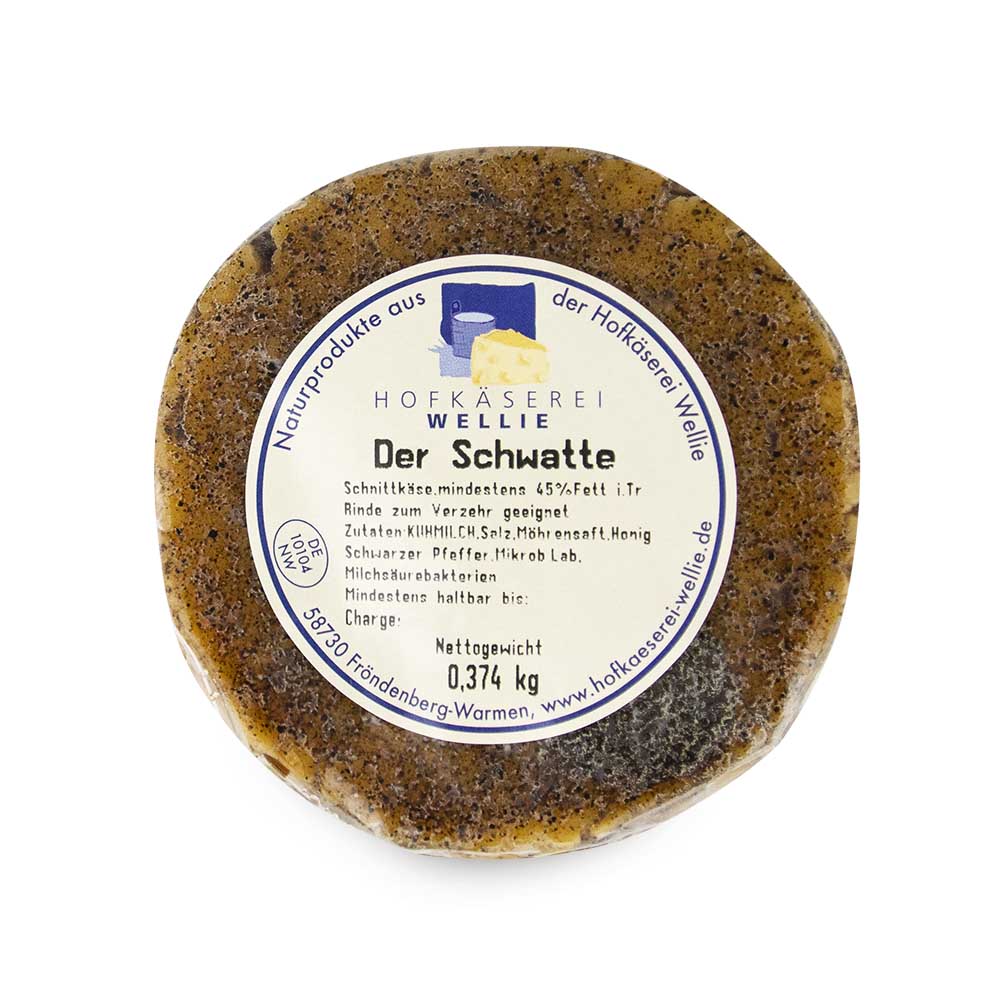 Käse Der Schwatte Maxi mit Honig, Peffer & Möhre von der Hofkäserei Wellie-zoom-mobil