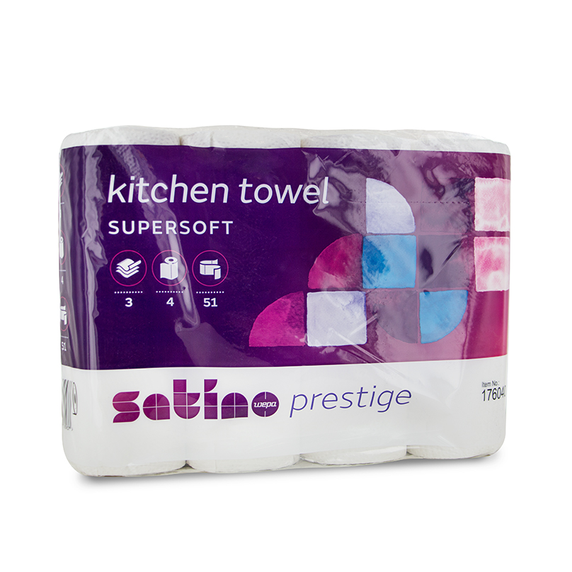 Wepa Küchenrollen - Küchentücher 3-lagig Satino Prestige-zoom-mobil