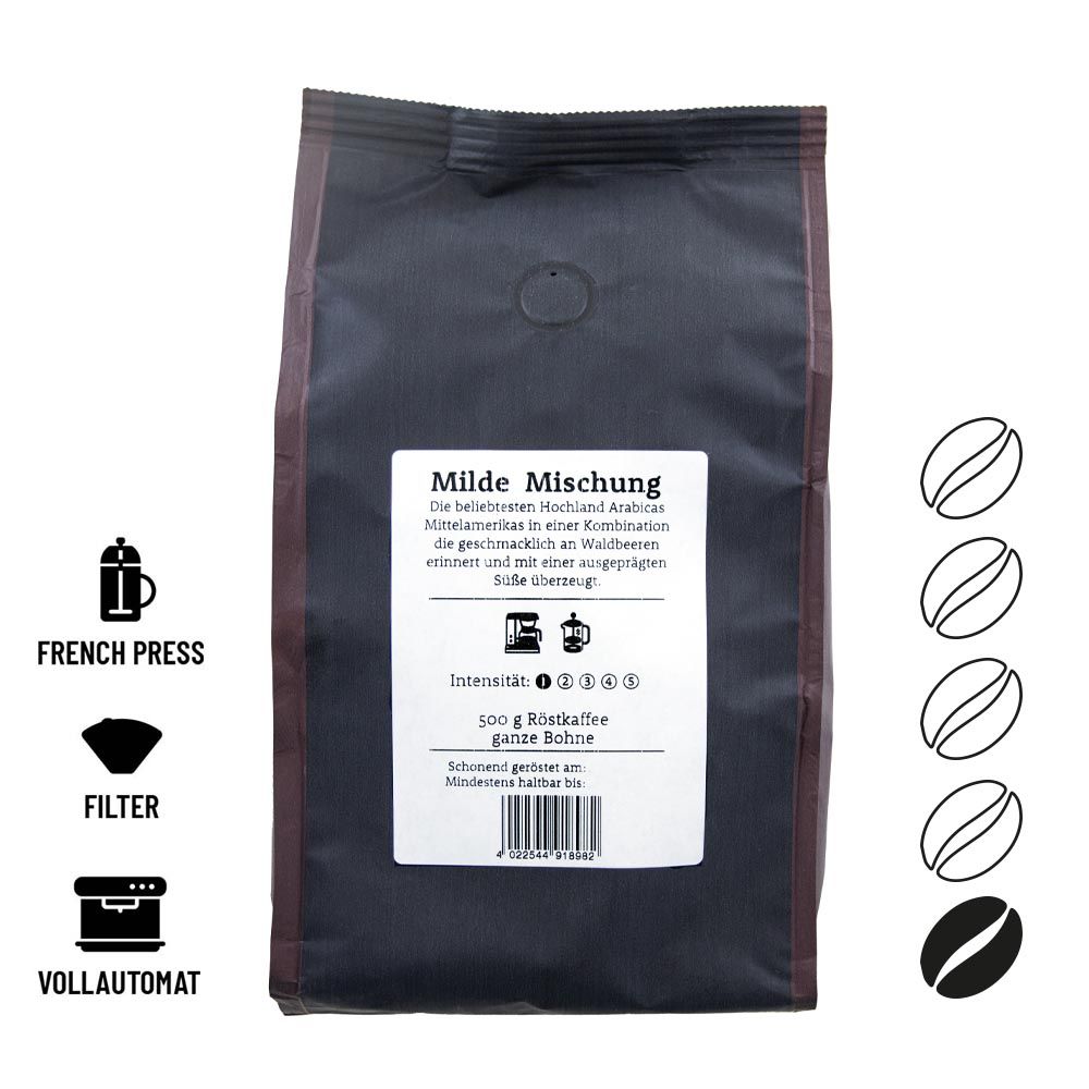 Milde Mischung - ganze Bohne von Langen Kaffee