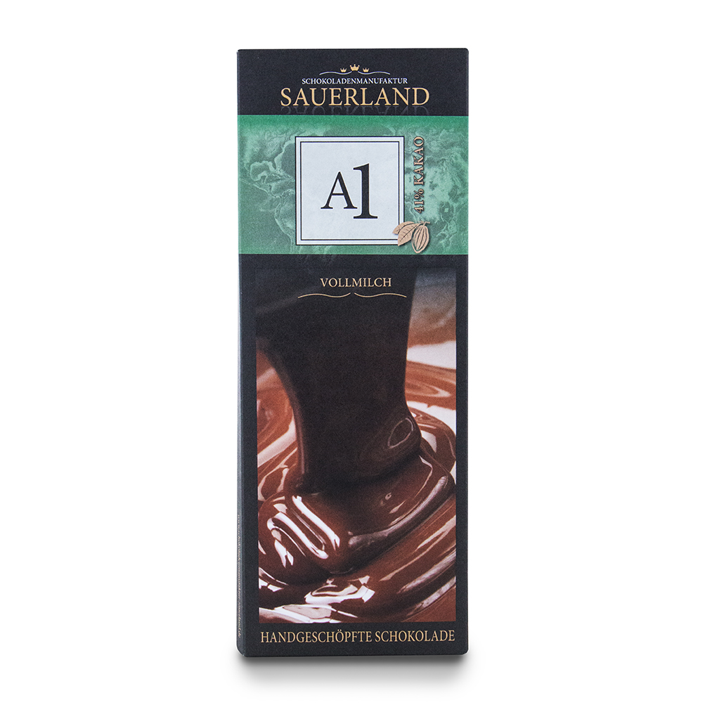 Vollmilch Schokolade A1 von der Schokoladenmanufaktur Sauerland-slides