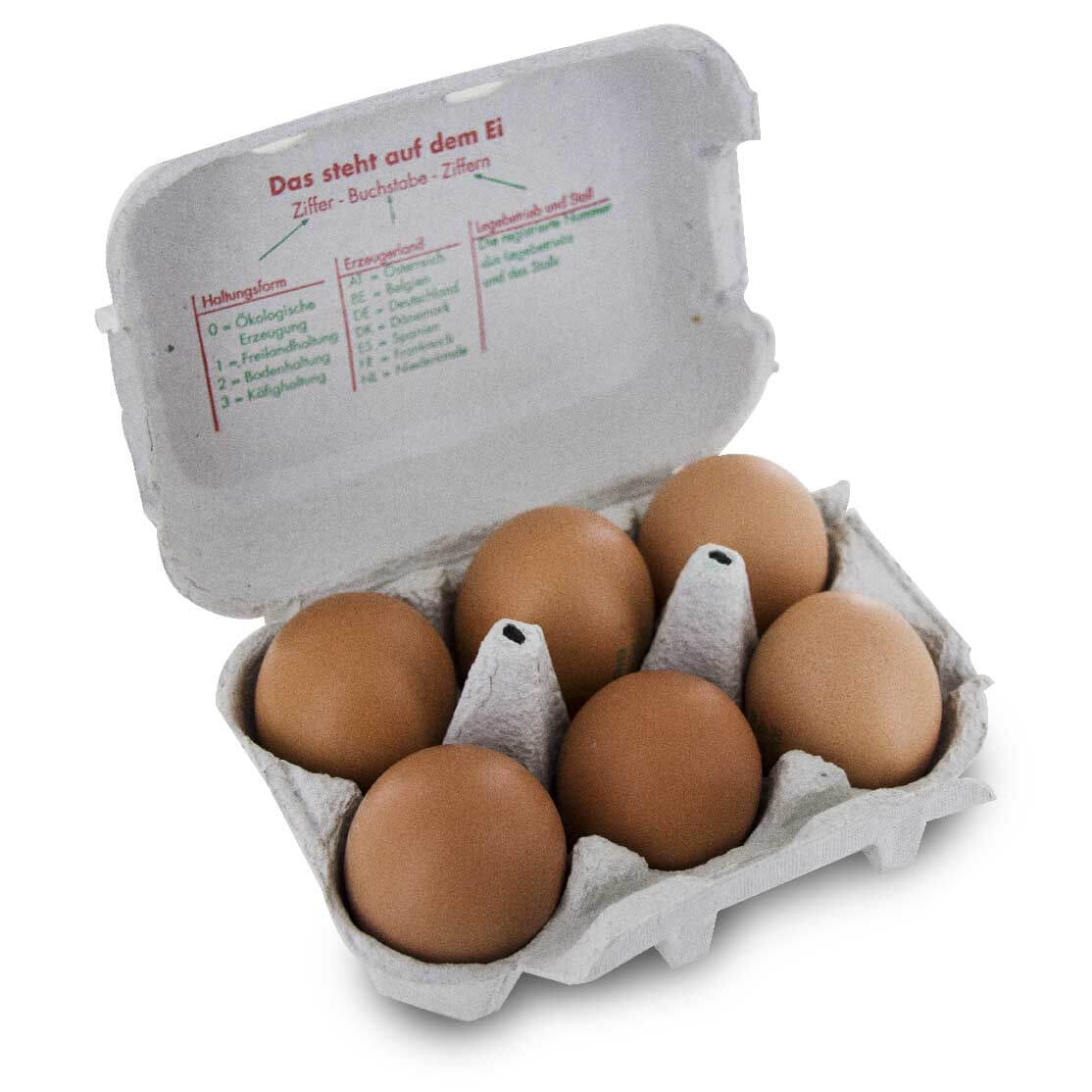 Bio Eier in der offenen Verpackung-slides