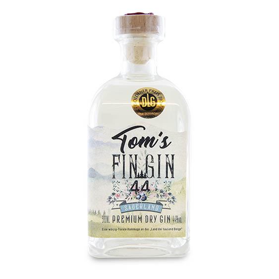 Tom´s Fin Gin 44 0,5l 44 vol. von Vorne von Tom's Fin Gin-zoom-mobil