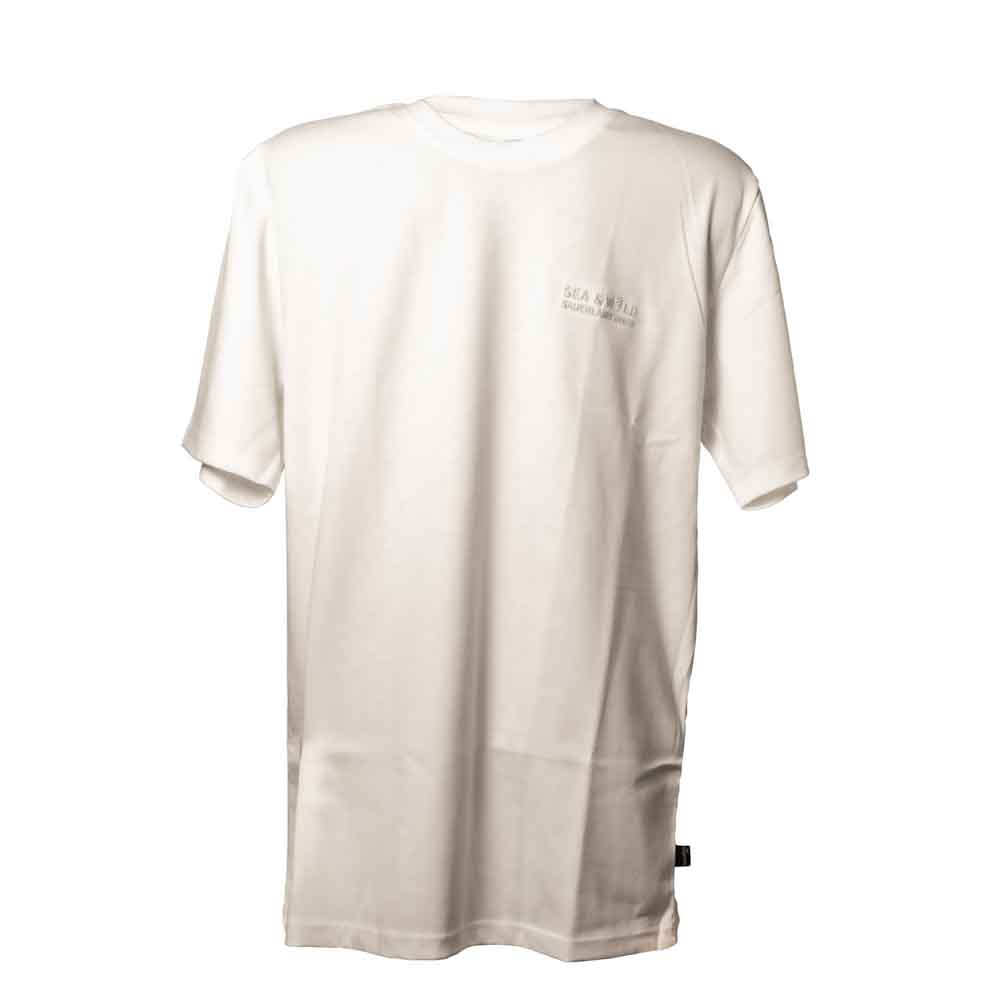 Herren T-Shirt Deluxe weiß - SEA & WILD von Trigema