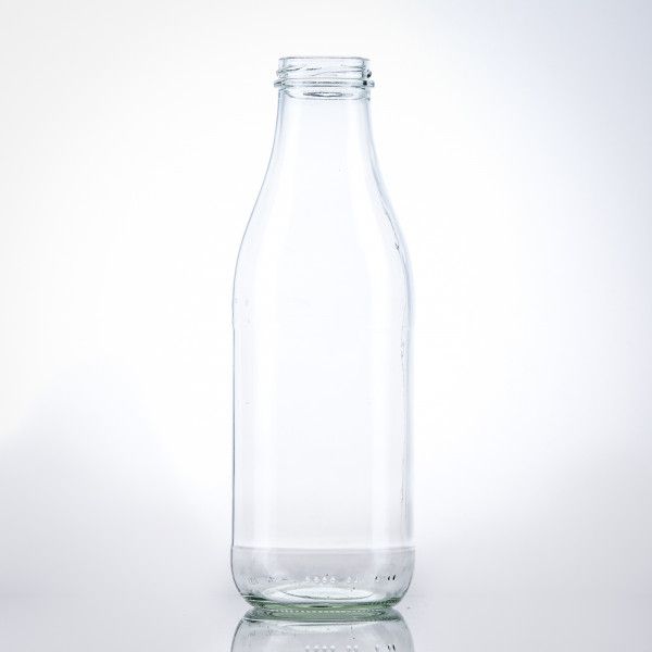 Milchflasche 1 Liter weiss