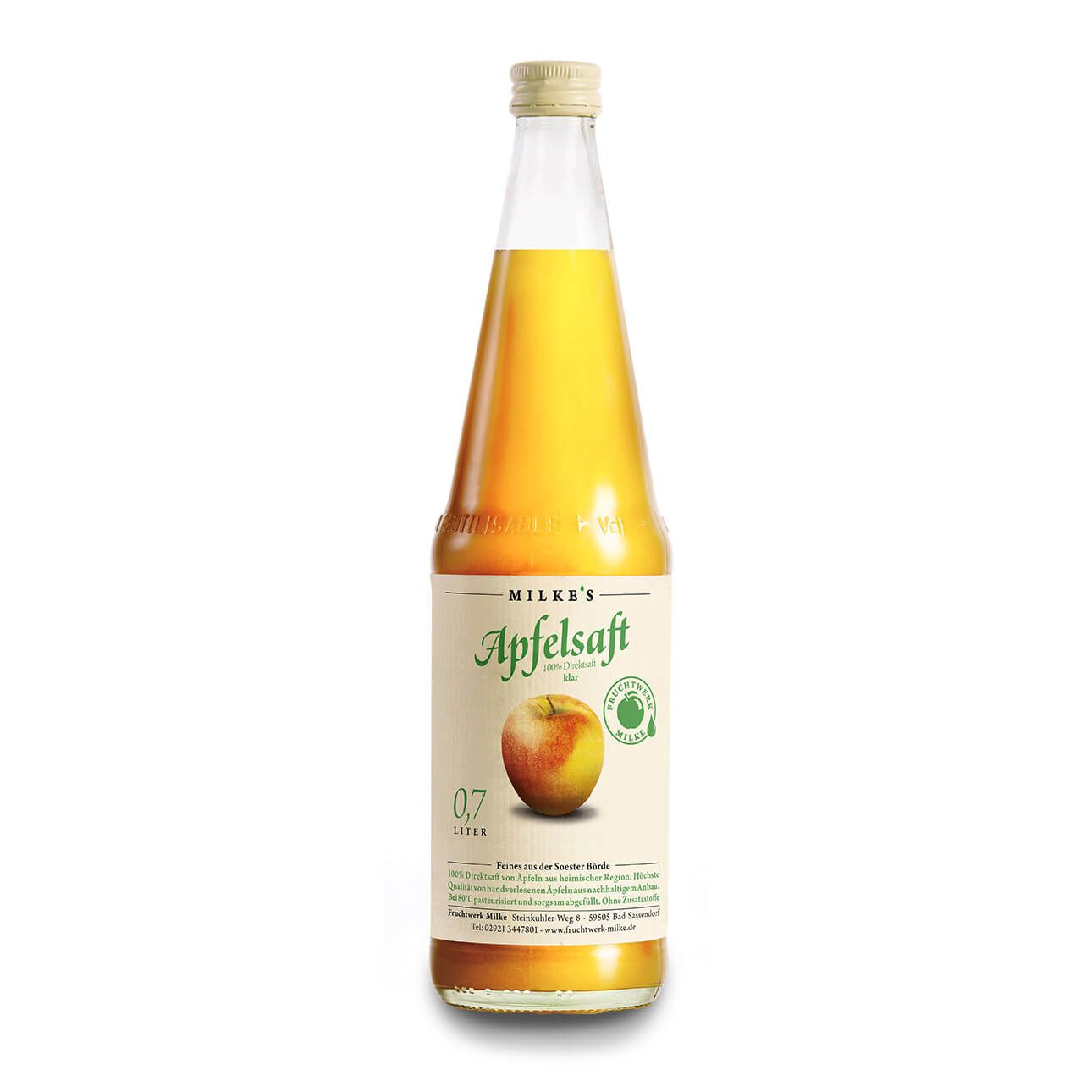 klarer Apfelsaft 0,7 l von Milke