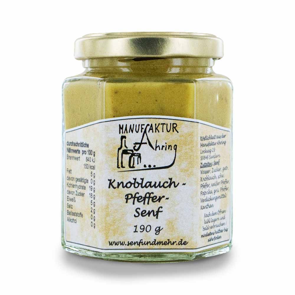 Knoblauch-Pfeffer Senf von der Manufaktur Ahring