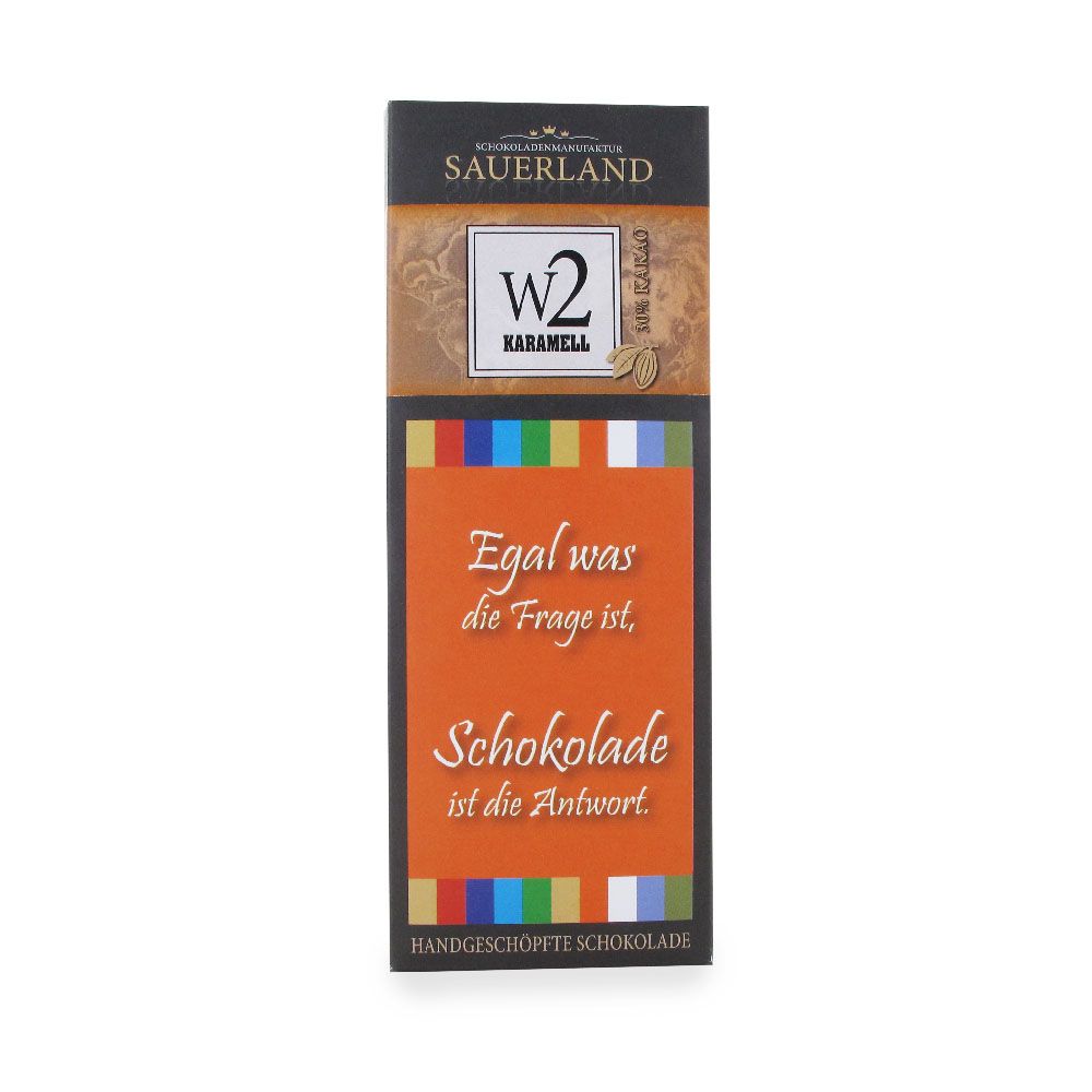 W2 Karamellschokolade von der Schokoladenmanufaktur Sauerland
