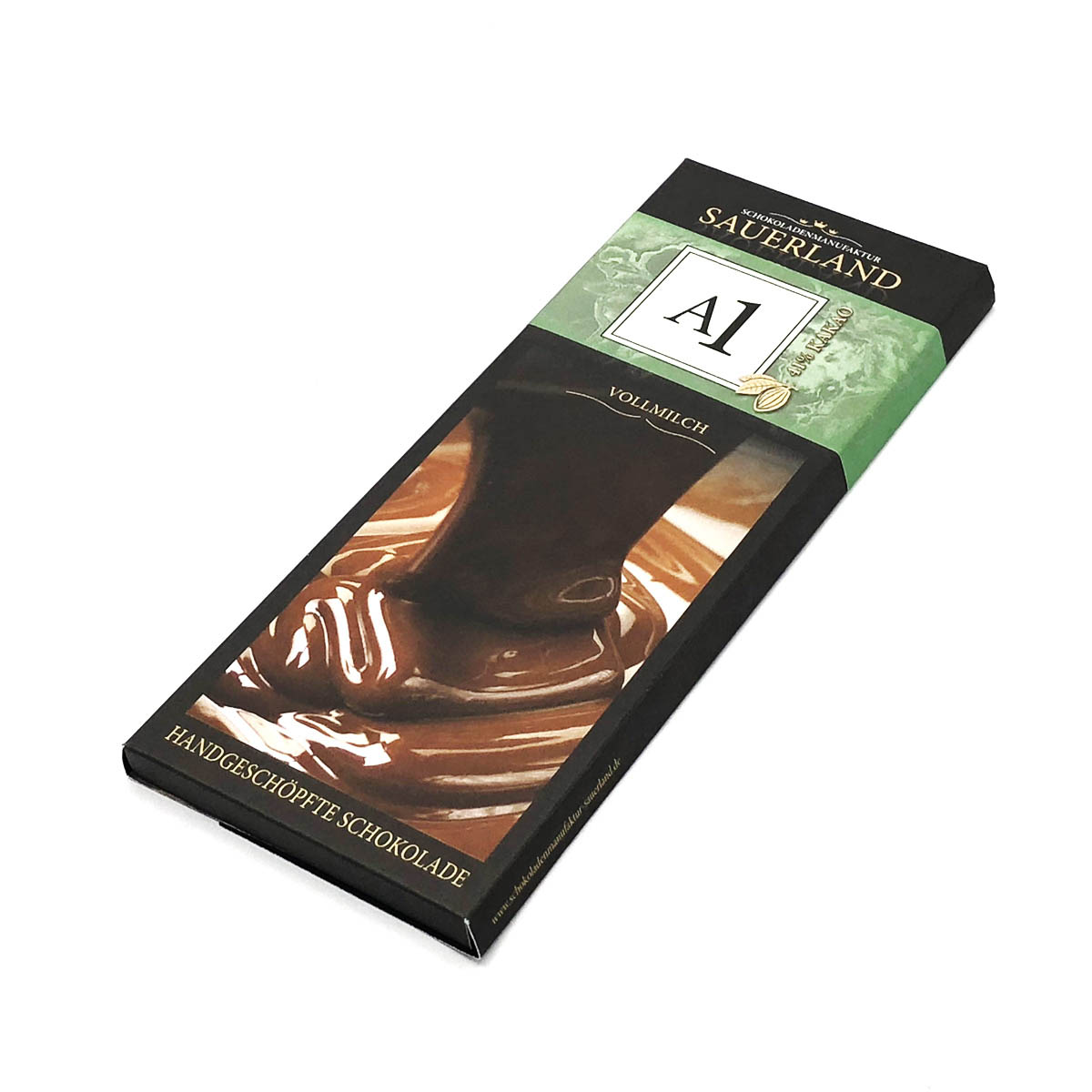 Vollmilch Schokolade A1 mit leckerer Schokolade von der Schokoladenmanufaktur Sauerland-zoom-mobil