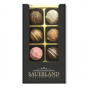 Edelbrandmischung in der Verpackung von der Schokoladenmanufaktur Sauerland
