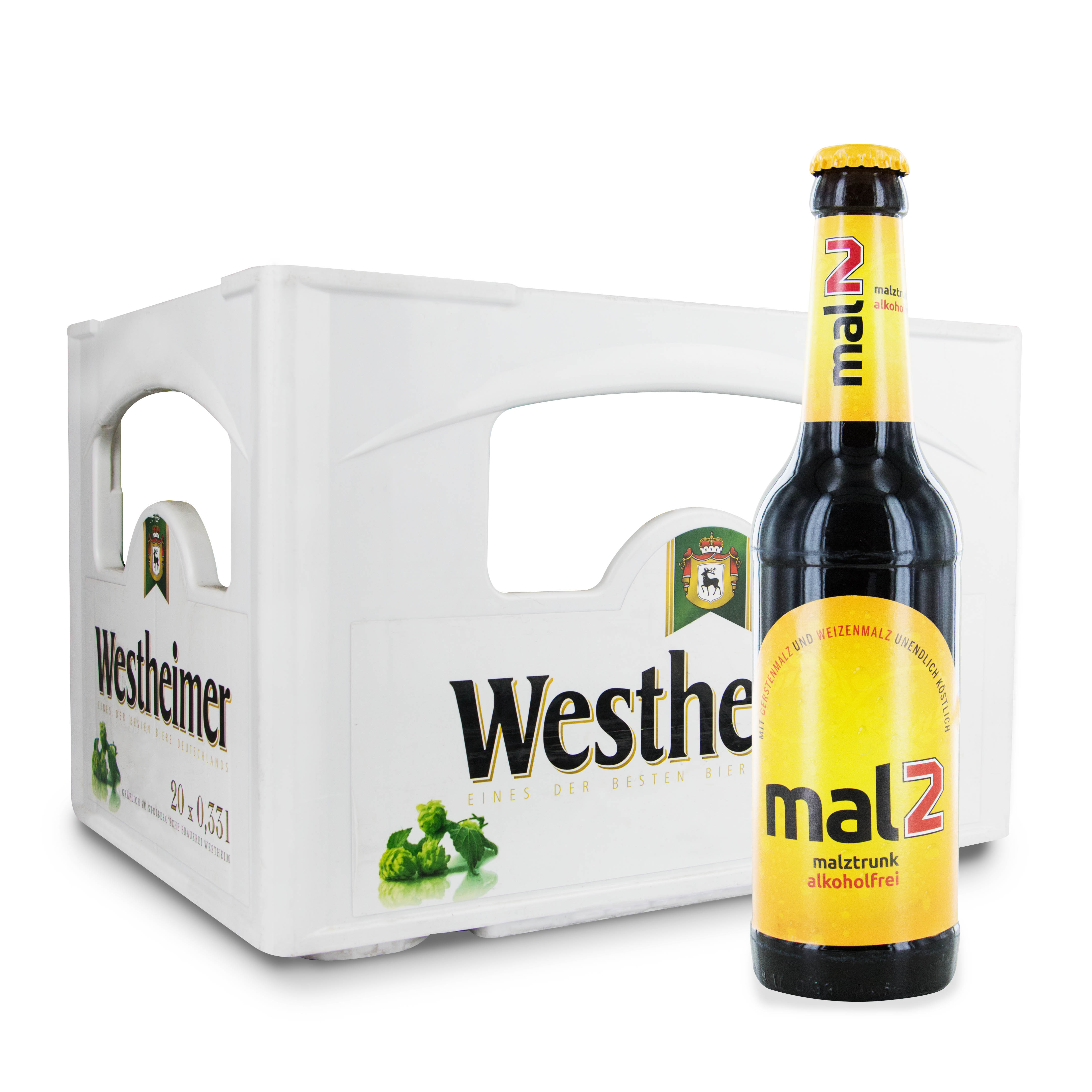 Westheimer alkoholfreies MalZ Malztrunk in der Kiste-slides