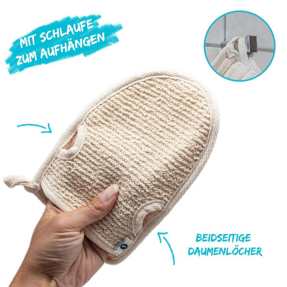 Peelinghandschuh 2er Daumenlöcher von Chinchilla-zoom