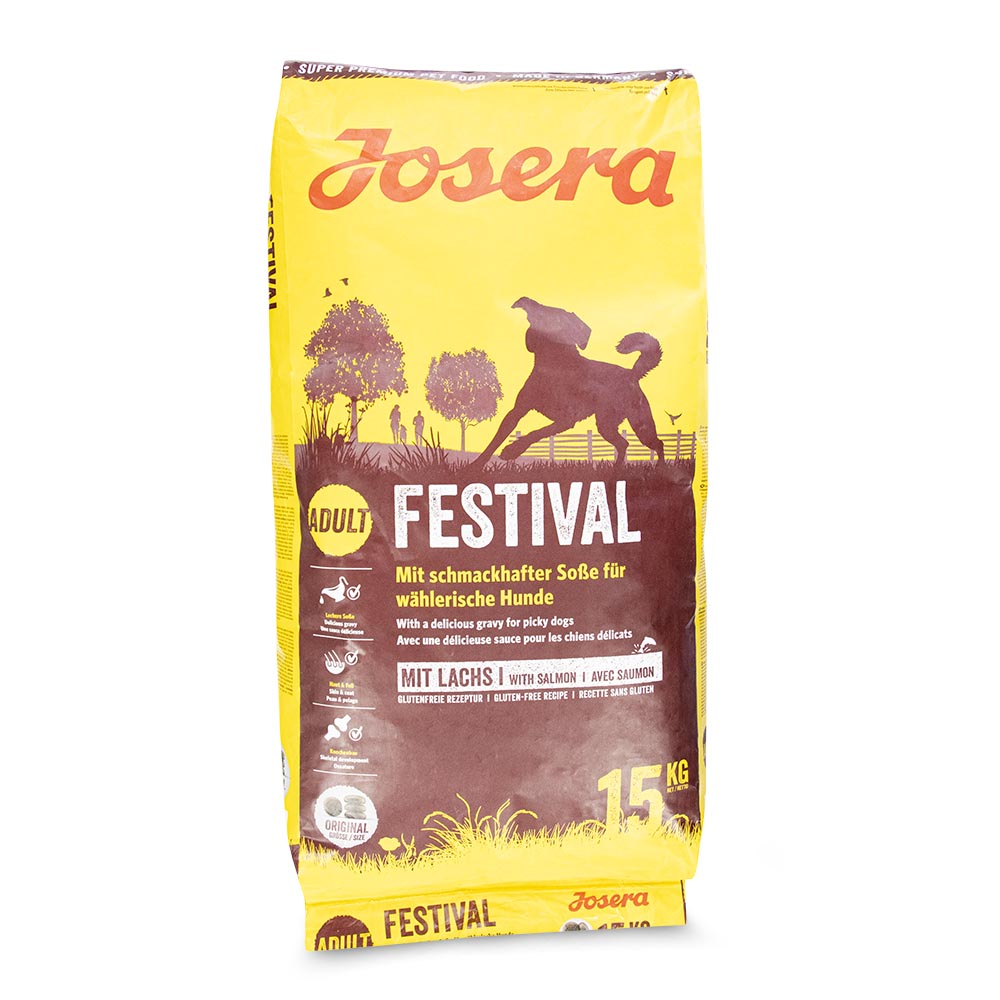 Festival mit Lachs - Hundetrockenfutter 15kg von Josera-slides