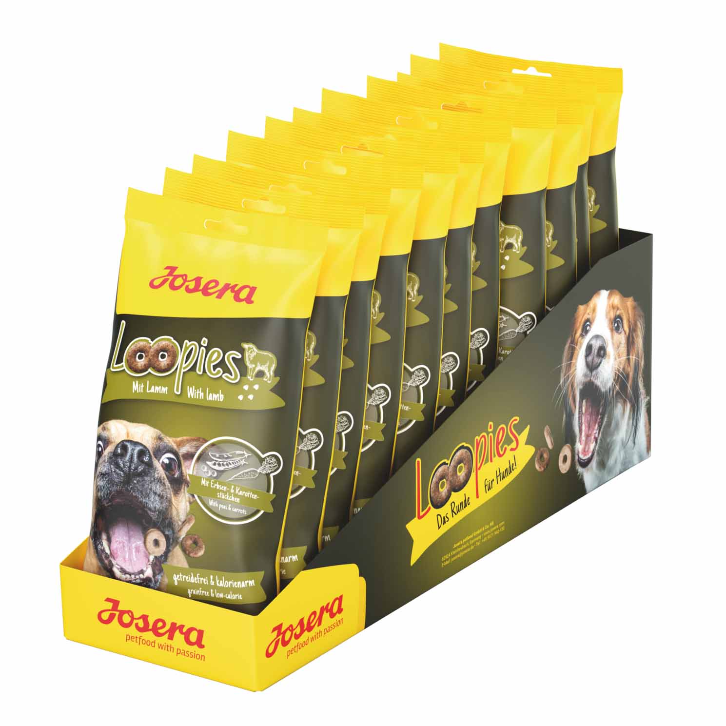 Loopies mit Lamm Hundeleckerlies 11er Pack von Josera-zoom