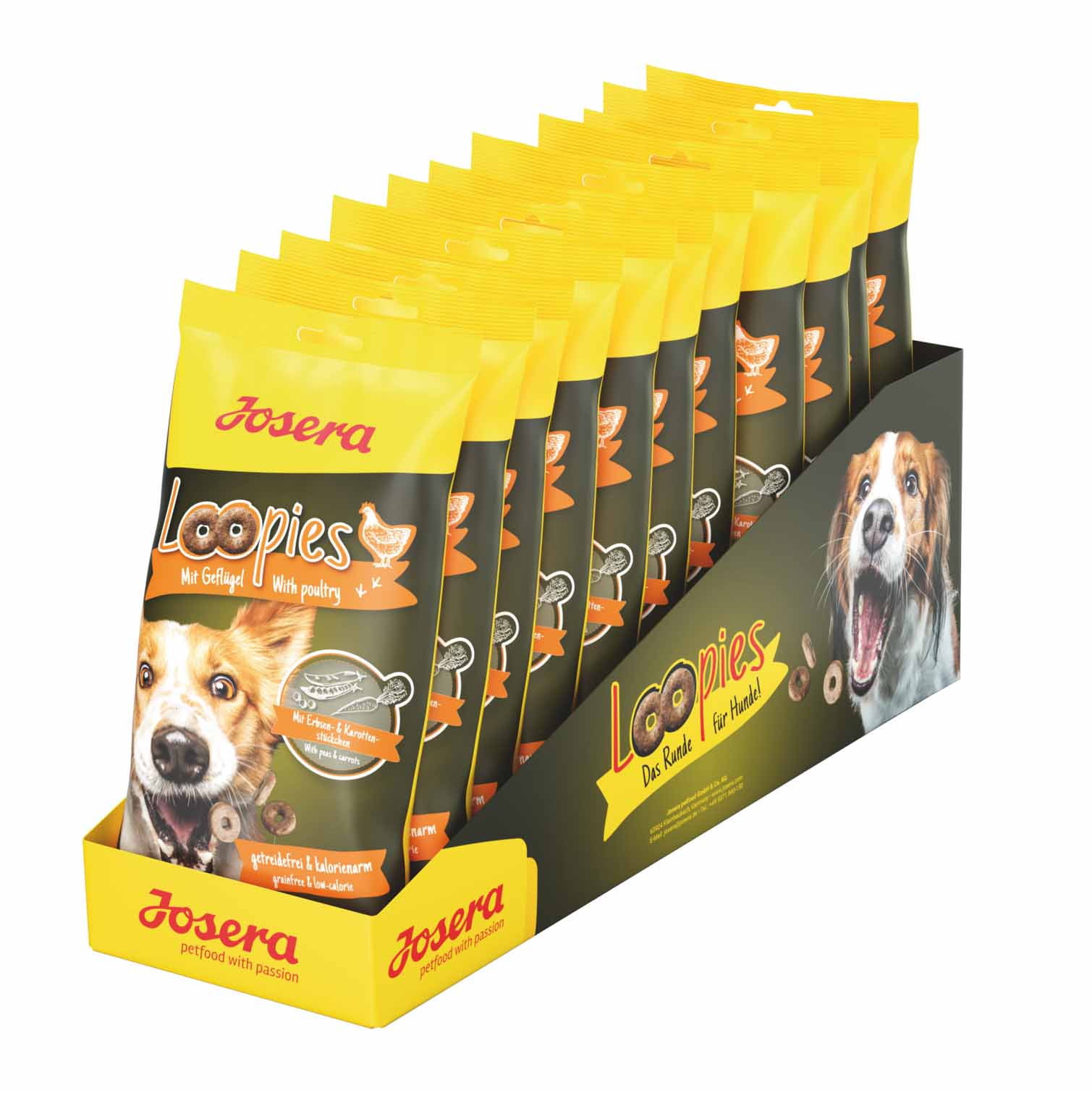 Hundeleckerlis - Loopies mit Geflügel von Josera-zoom-mobil